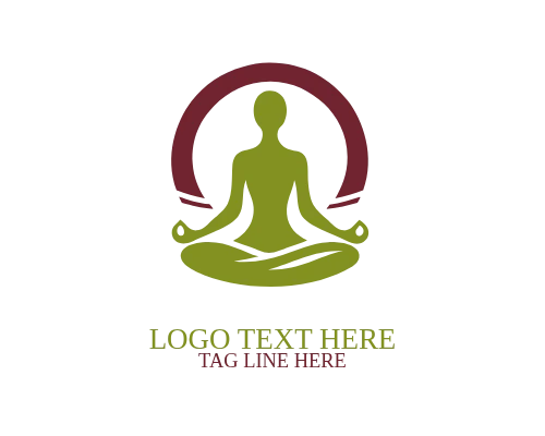Flat Yoga Icon Logo