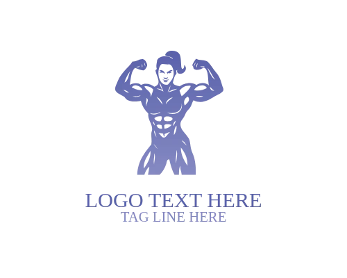 Flex Gym Strong Woman Logo