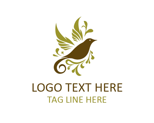 Flight Elegant Bird Logo