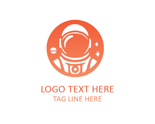 Floating Astronaut Space Logo