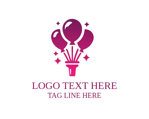 Floating Balloon Minimal Logo