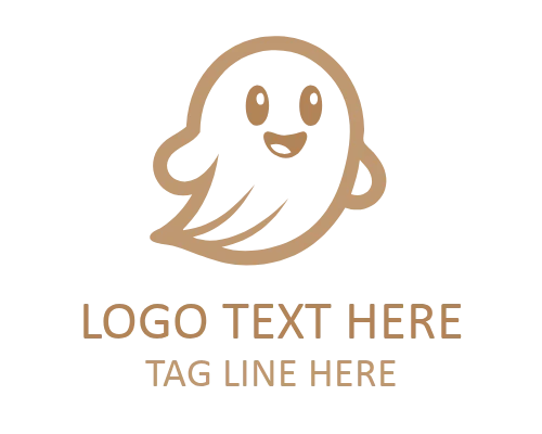 Floating Ghost Icon Logo