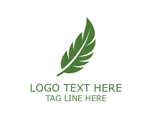 Floating Minimalist Feather Logo for Modern Branding