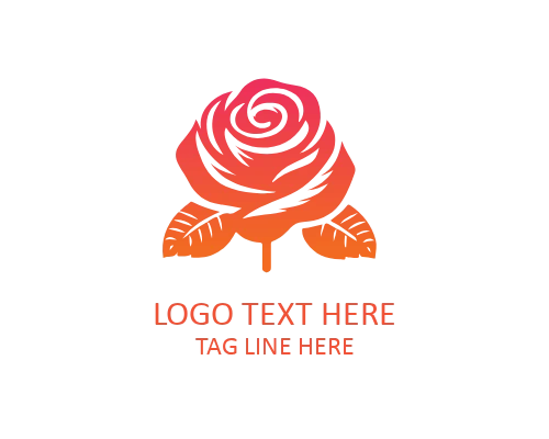 Floral Badge Rose Logo