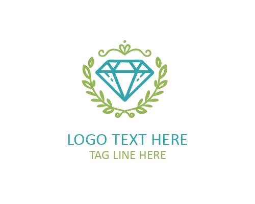 Floral Diamond Logo for Wedding, Event, and Luxury Branding