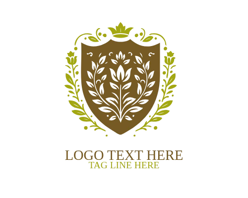 Floral Emblem Artistic Logo