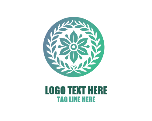 Floral Emblem Classic Logo
