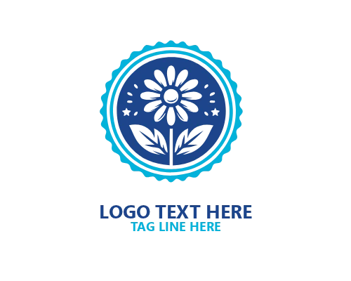 floral emblem decorative logo