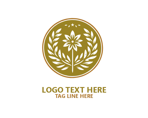 Floral Emblem Elegant Logo
