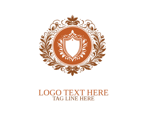 Floral Emblem Fashion Logo