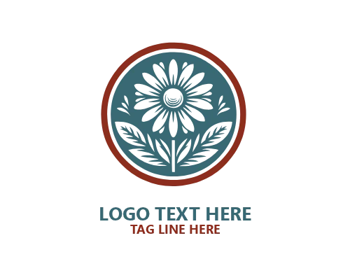 Floral Emblem Fashion Logo