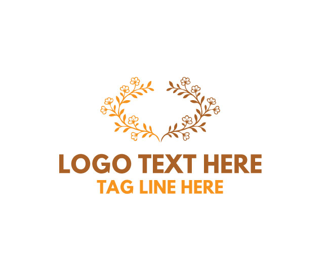 Floral Emblem Garden Flower Logo