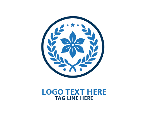 Floral Emblem Gold Logo