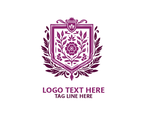 Floral Emblem Handcrafted Boutique Logo