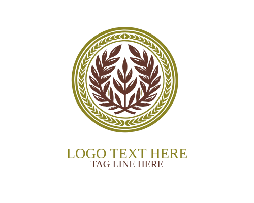 Floral Emblem Iconic Logo