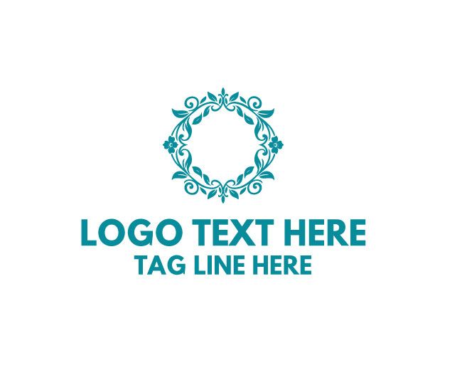 Floral Emblem Leaf Design Logo