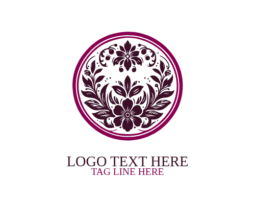 Floral Emblem Luxury Boutique Logo