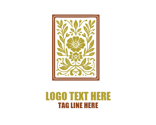 Floral Emblem Luxury Flower Logo
