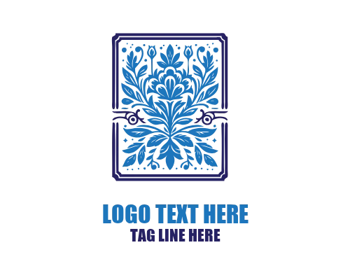 Floral Emblem Modern Boutique Logo