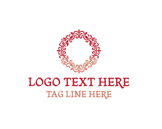  Floral Emblem Natural Design Logo