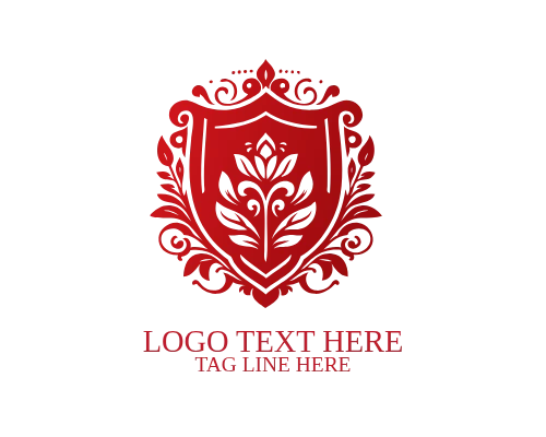 Floral Emblem Vintage Style Logo