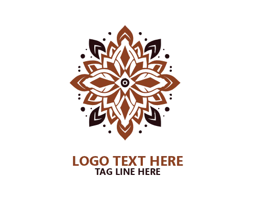 Floral Emblem Wedding Logo