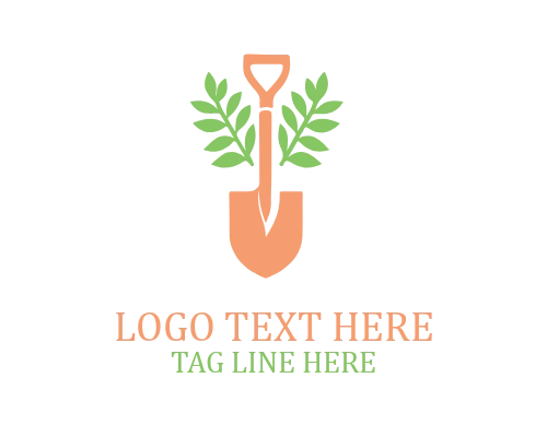 Floral Garden Shovel Logo