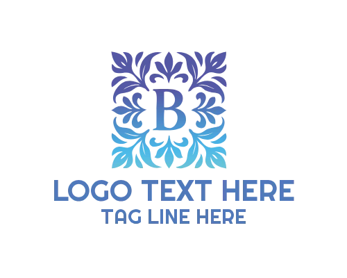 Floral Letter B Monogram Logo