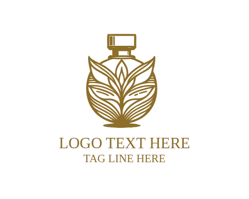 Floral Luxury Elegant Perfume Logo for Romantic Fragrance Brands
