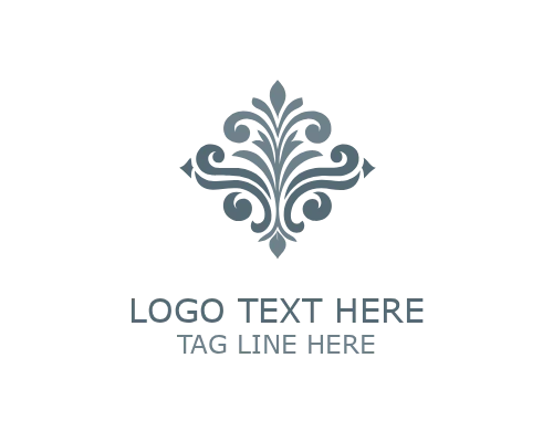 Floral Ornamental Scroll Logo