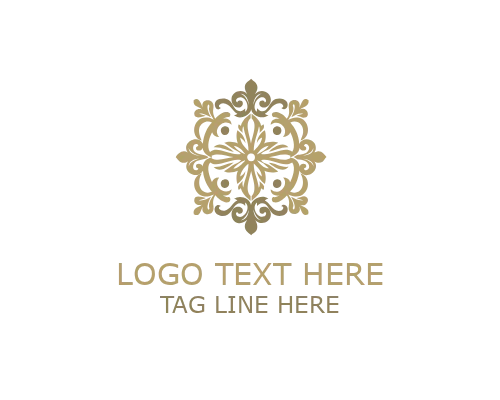 Floral Scroll Ornamental Logo