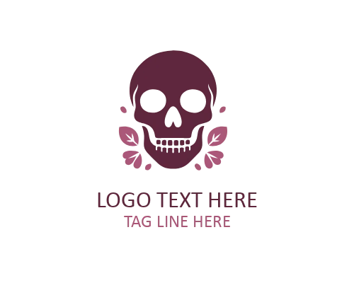 Floral Sugar Skull Logo