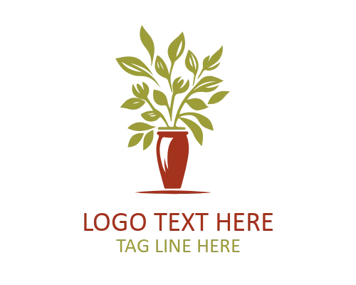 Floral Vase Icon Logo