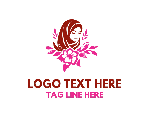 Floral Veiled Woman Logo