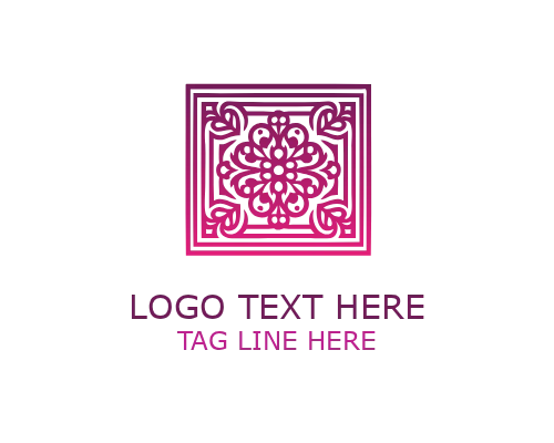 Floral Vintage Frame Logo