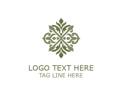  Floral Vintage Ornament Logo