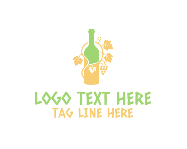 Floral Vintage Wine Logo