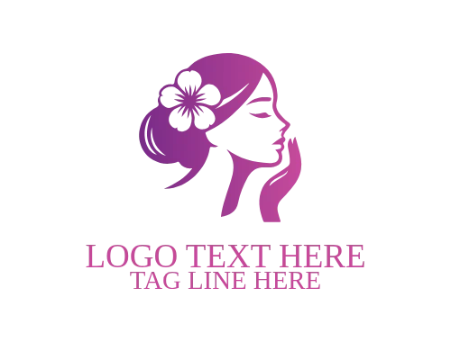 Floral Woman Glamour Logo for Luxury, Beauty, and Fashion Brands