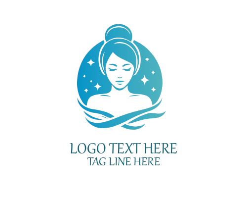 Floral Woman Line Art Logo for Minimalist Beauty and Lifestyle Brands