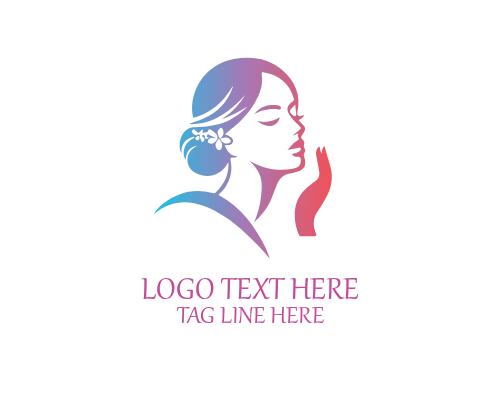 Floral Woman Nature Logo for Eco-Friendly and Organic Beauty Brands