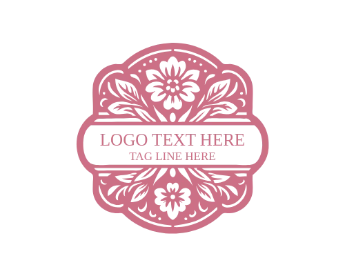 Floral Wreath Emblem Logo