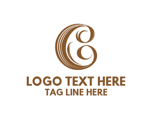Flow Calligraphy letter C Logo