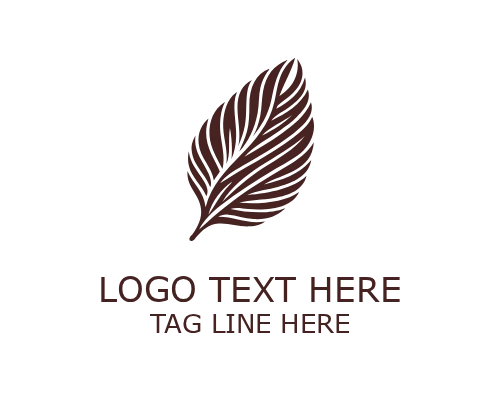 Flow Line Minimalist Feather Logo for Creative Branding