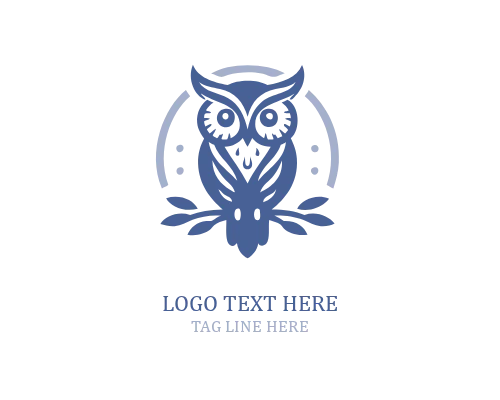 Flower Eye Owl Logo