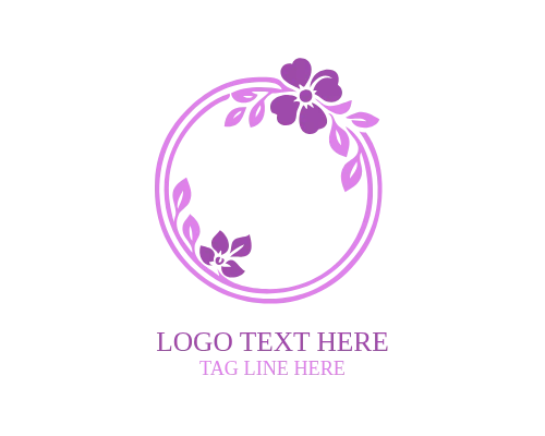 Flower Medallion Floral Emblem Logo