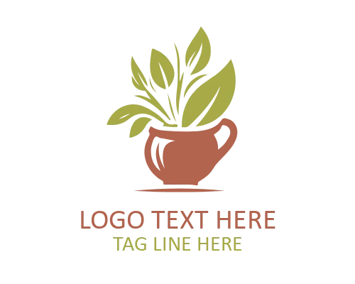 Flower Vase Line Art Logo