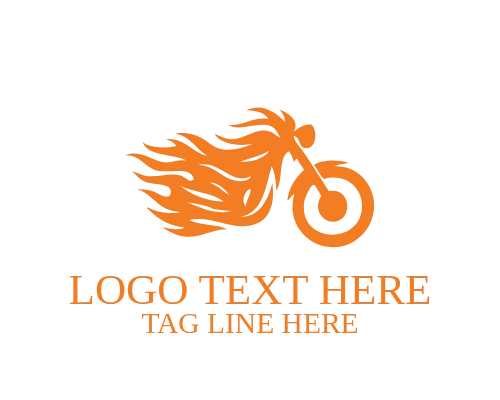 Flowing Abstract Motorcycle Logo