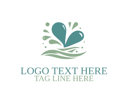  Flowing Crystal Water Splash Logo for Pure Brands