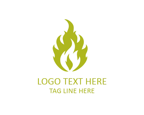 Flowing Fire Wave Logo