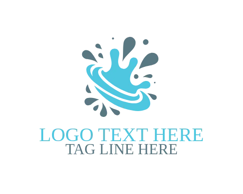  Flowing Liquid Splash Logo for Modern Aqua Brands